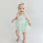 Tutu Romper | Checkered Mint