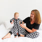 ZIP ROMPER - B+W Checkered