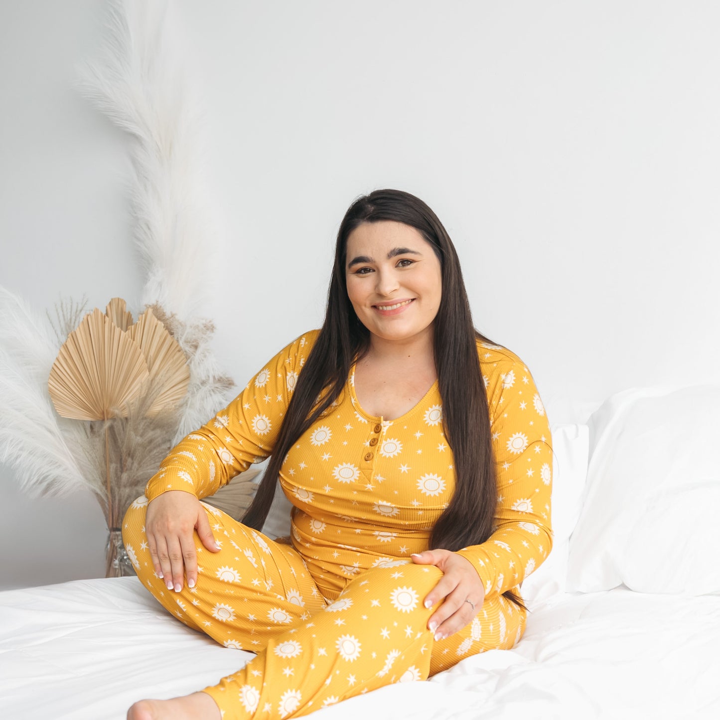 WOMANS PAJAMA SET- Sunshine Ribbed