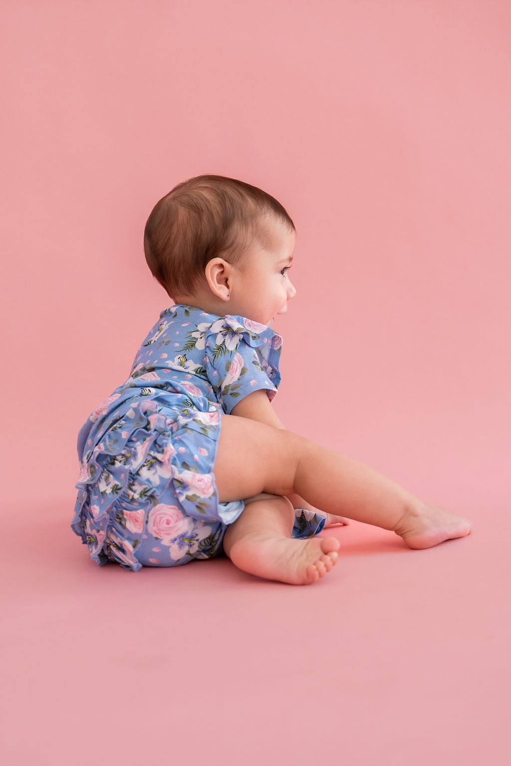 Lillian Floral Bamboo Ruffle Bummies