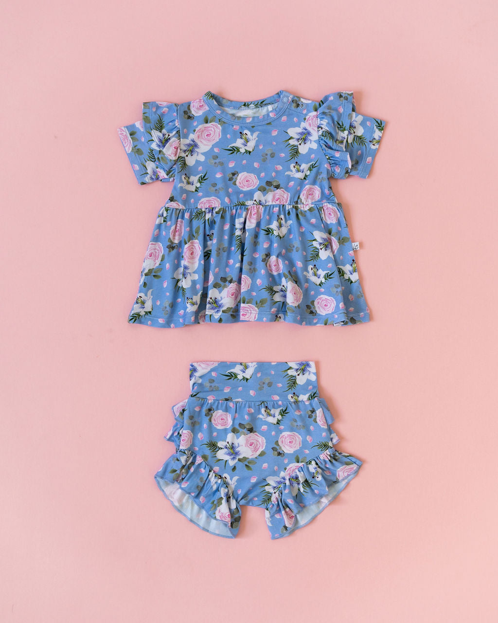 Lillian Floral Bamboo Ruffle Bummies