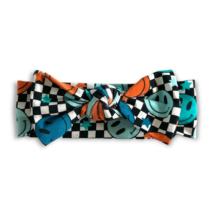 HEADBAND- Check Smile Bamboo Viscose