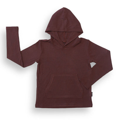 LONG SLEEVE HOODIE- Black Cherry