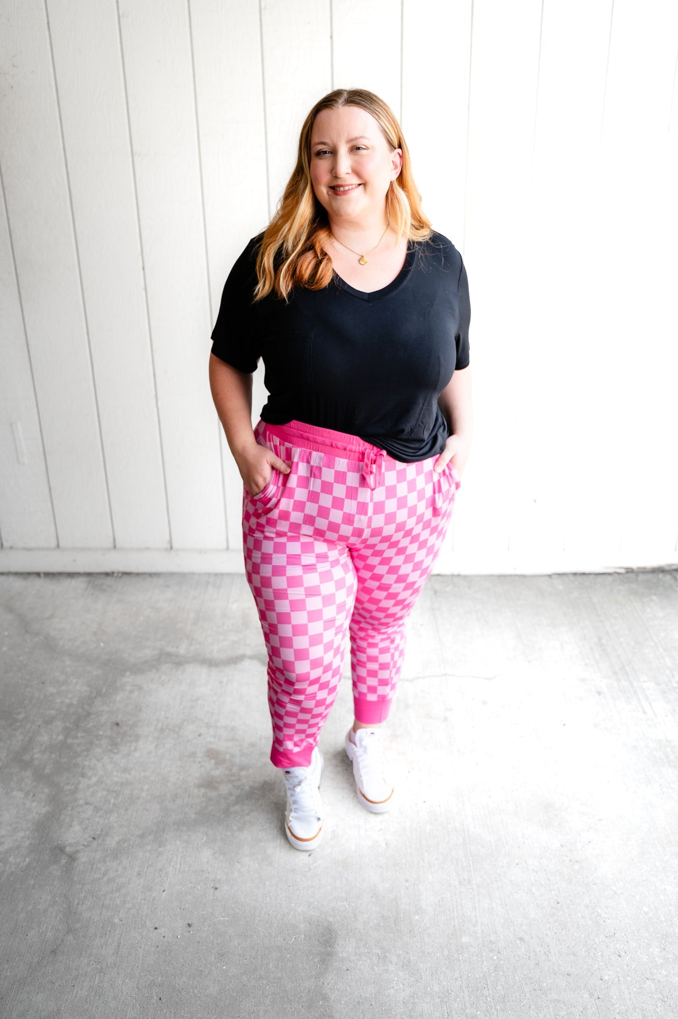 MAMA JOGGERS- Pink Check