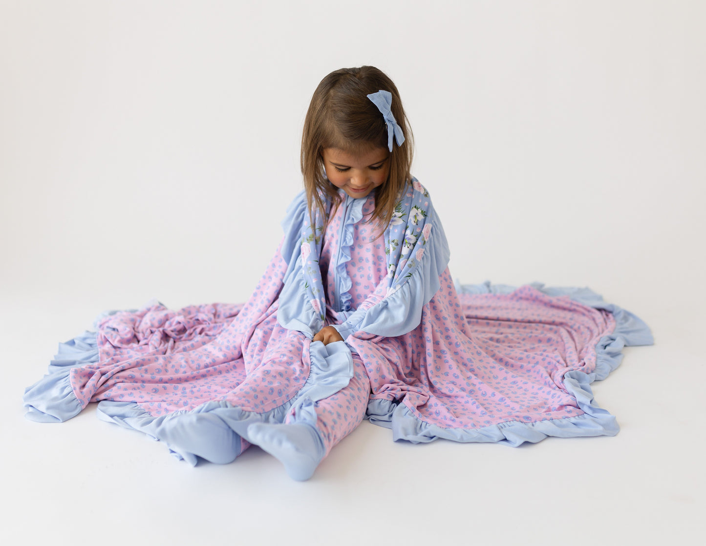 Lillian Bamboo Ruffle Toddler Blanket