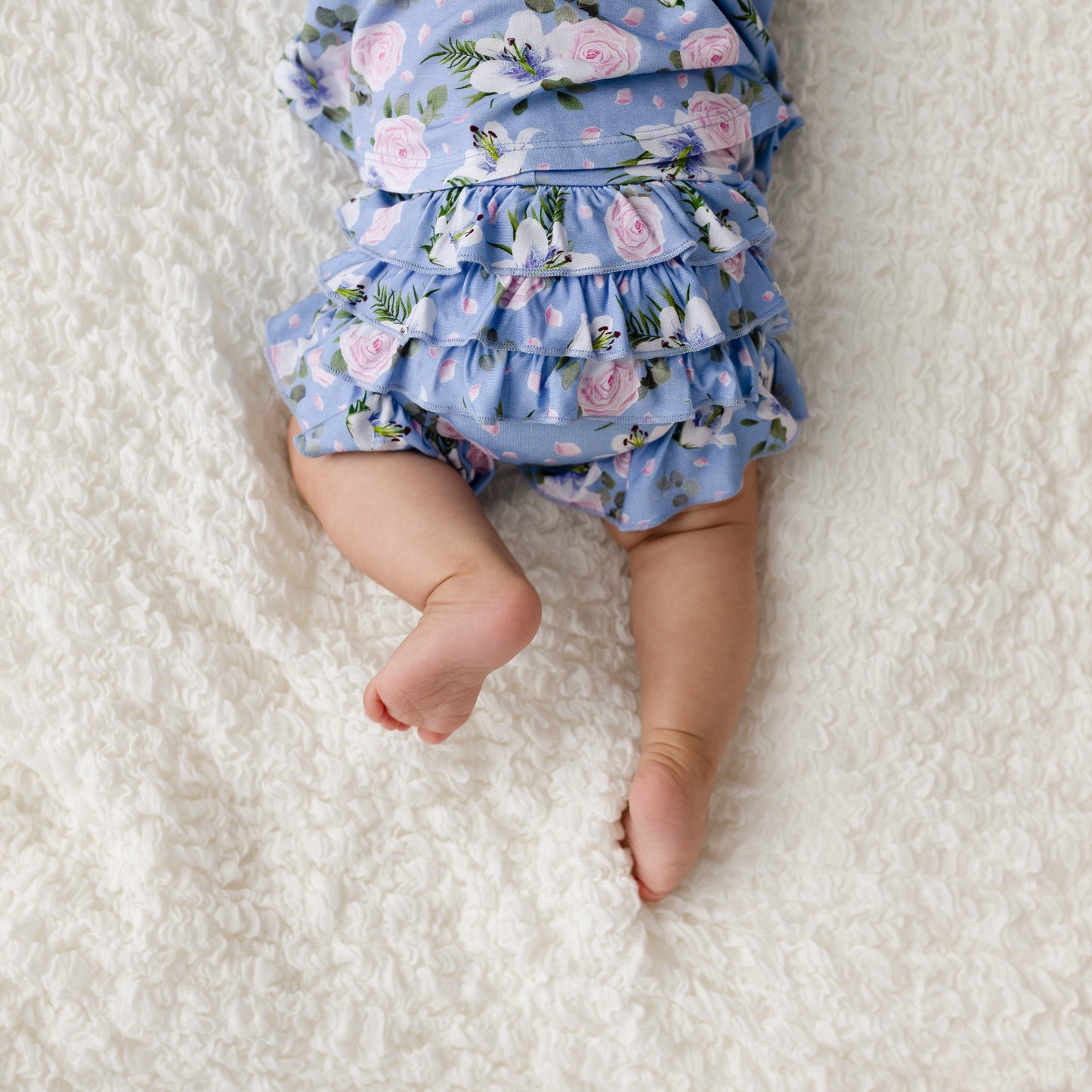 Lillian Floral Bamboo Ruffle Bummies