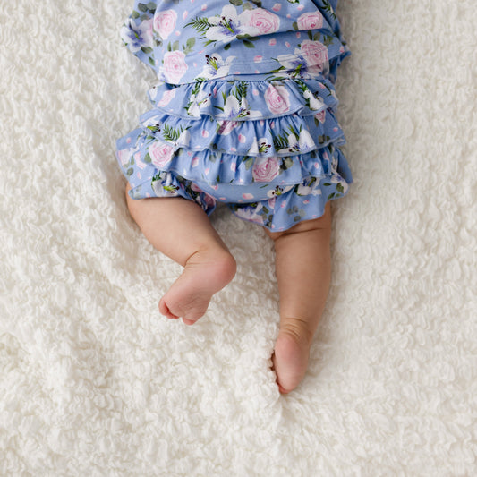 Lillian Floral Bamboo Ruffle Bummies