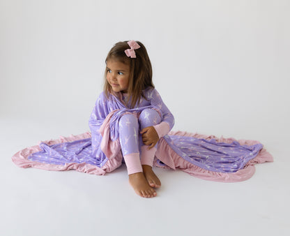 Lillian Ballerinas Bamboo Ruffle Toddler Blanket