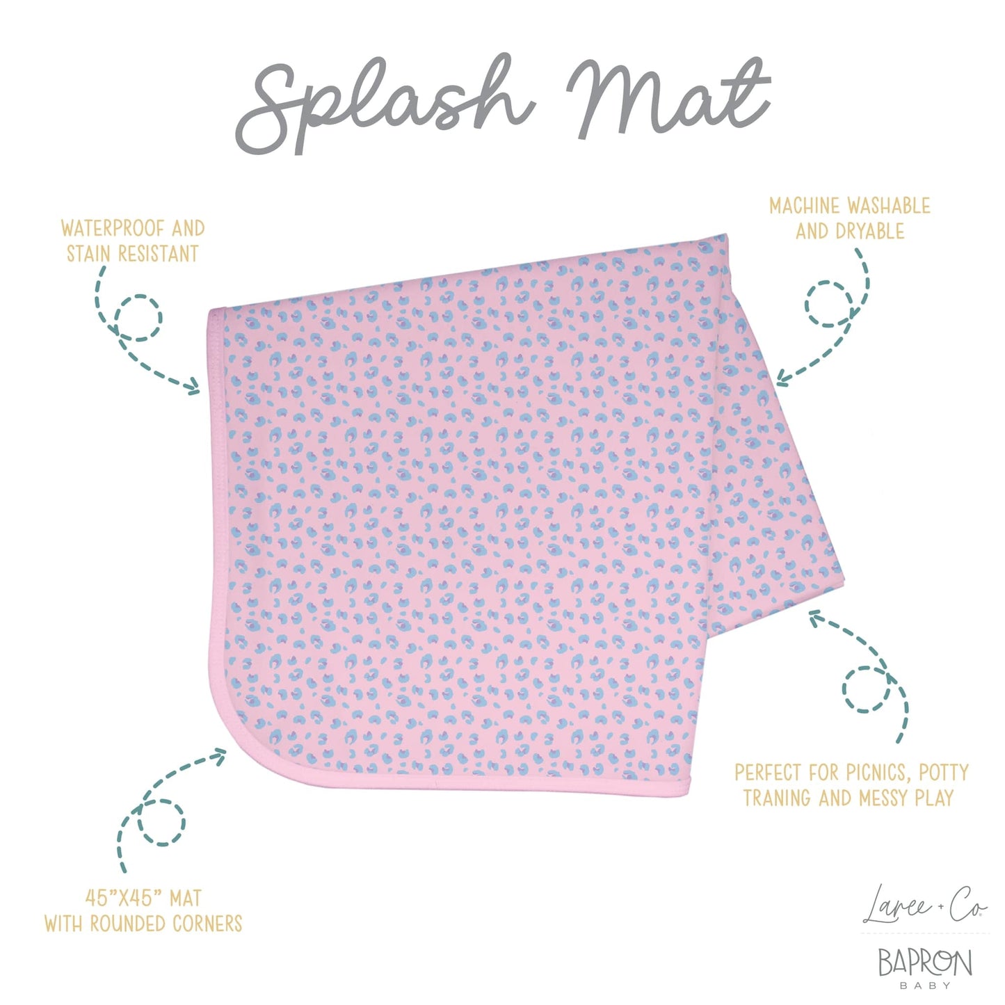 Lillian Leopard - Splash Mat - A Waterproof Catch-All