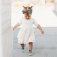 MID SLEEVE BAMBOO DRESS- Natural