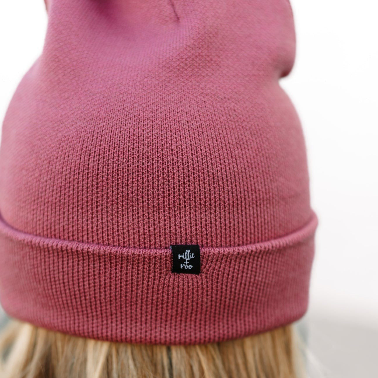 BAMBOO CUFF SMILE BEANIE- Mauve