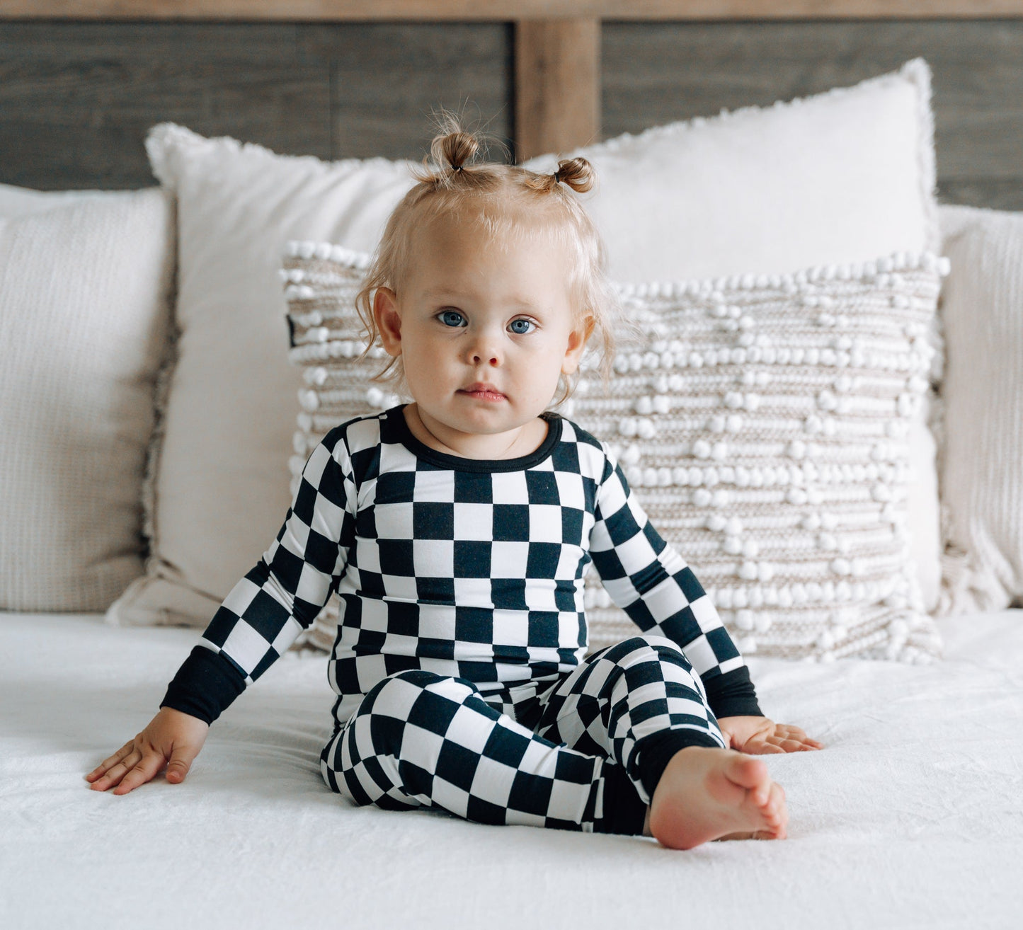 LONG SLEEVE 2 PIECE SETS- B+W Check