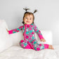 ZIP ROMPER - Pink Check Smile