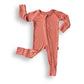 ZIP ROMPER - Red Rock Ribbed