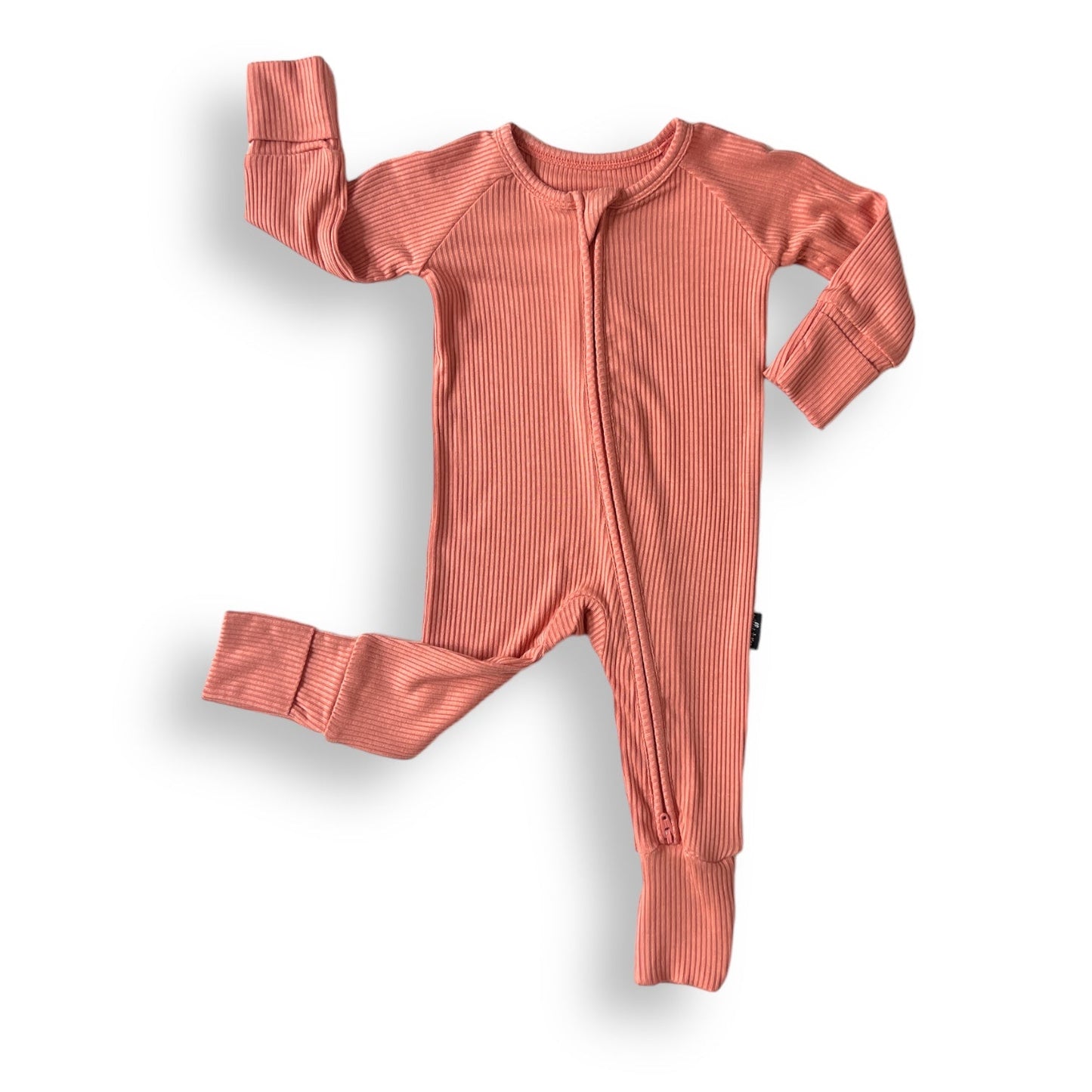 ZIP ROMPER - Red Rock Ribbed