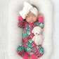 ZIP ROMPER - Pink Check Smile