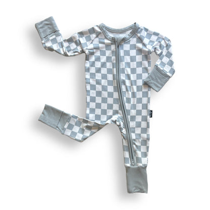 ZIP ROMPER - Stone Check