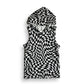 BAMBOO HOODIE TANK- Black Dizzy Check
