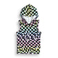 BAMBOO HOODIE TANK- Neon Dizzy Check
