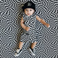 BAMBOO JOGGER SHORTS- Black Dizzy Check