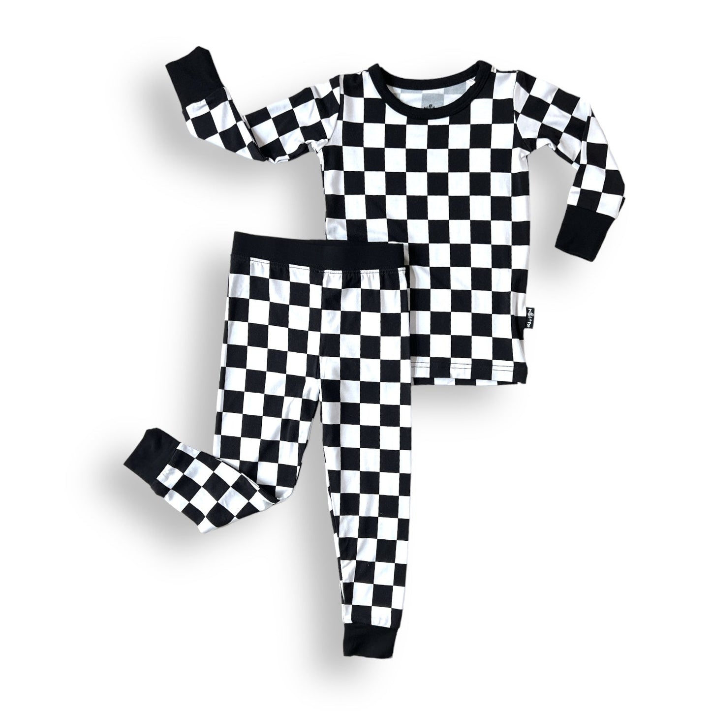 LONG SLEEVE 2 PIECE SETS- B+W Check