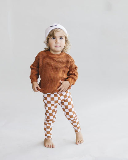 Checkered Leggings | Copper