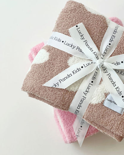 Daisy Fuzzy Blanket | Latte