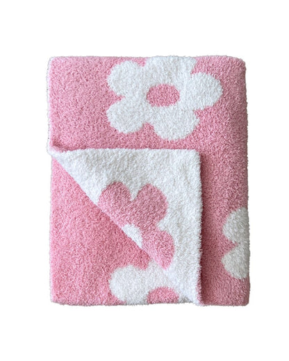 Daisy Fuzzy Blanket | Pink