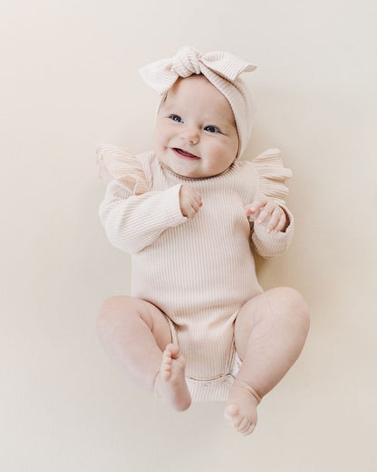 Flutter Sleeve Baby Bodysuit | Vanilla