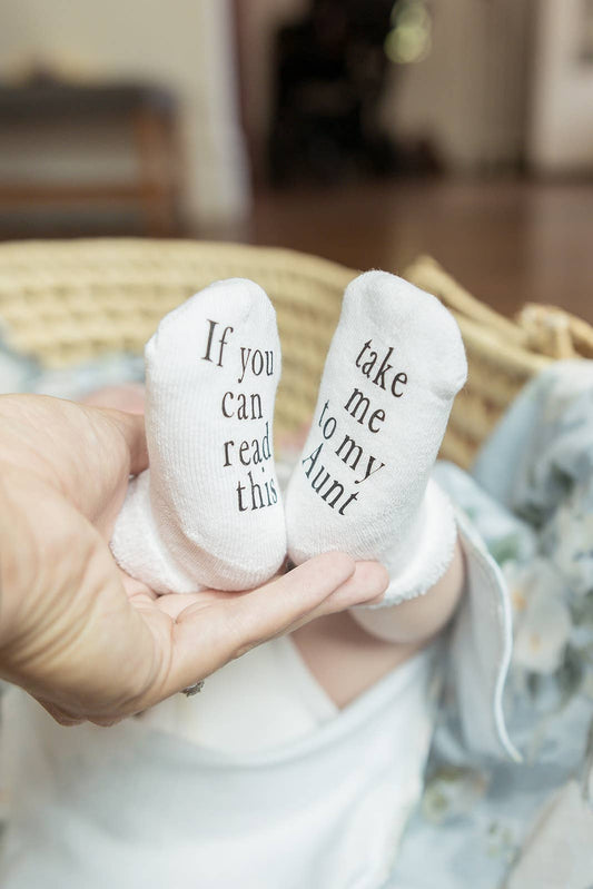 Take Me to My Aunt Baby Socks | Baby Items | Baby Shower